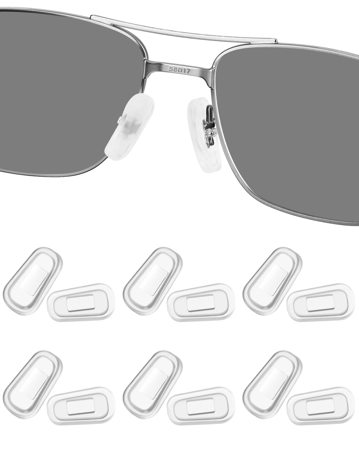 Couvercles de nez en silicone HILEEN transparents à enfiler pour lunettes, confort durable.