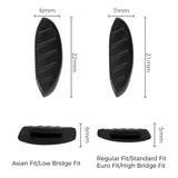 Paires de nez euro et asiatique HILEEN, compatibilité élargie pour Oakley.