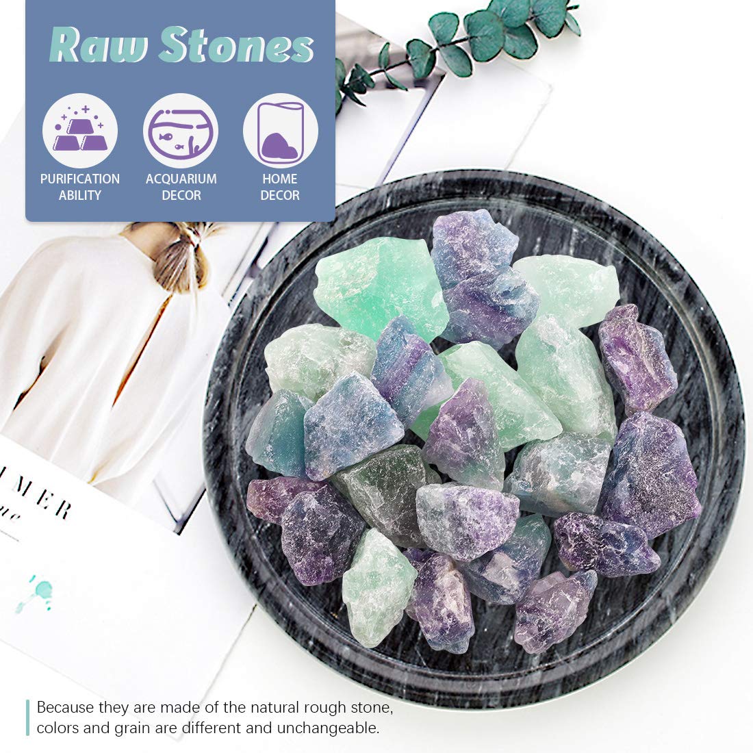 Morceaux de fluorite Hilitchi pour cabochons et créations