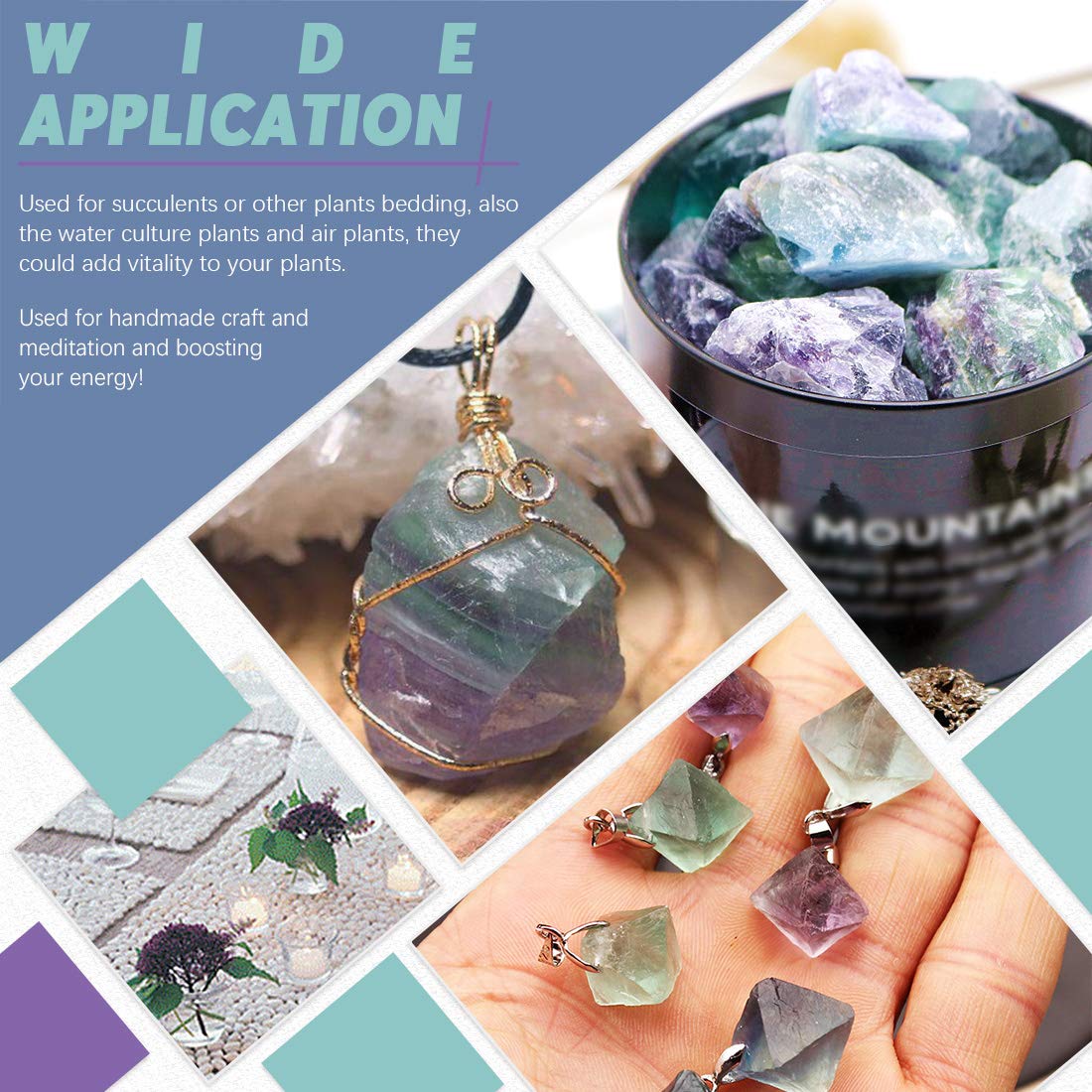 Pièces fluorite Hilitchi pour wire wrapping et montages