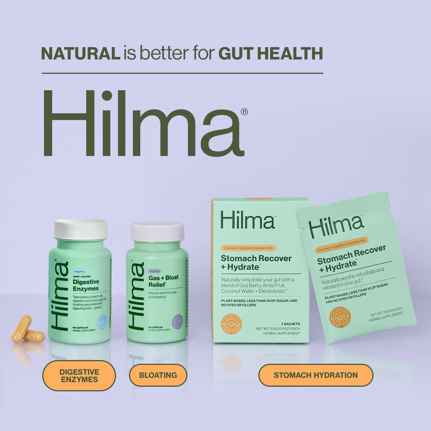 Emballage Hilma, 60 capsules vegan prêtes à l'emploi