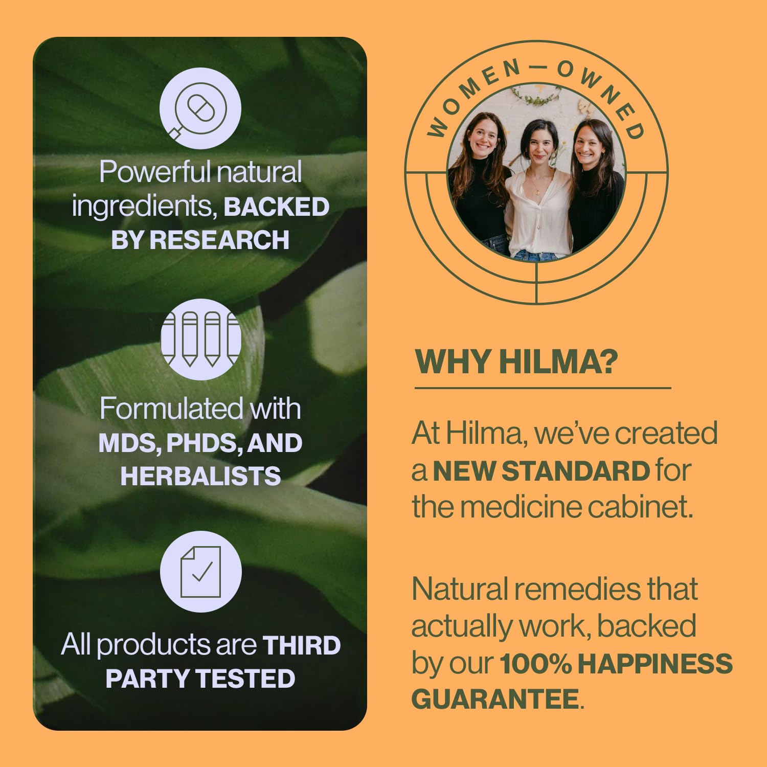 Formulation naturelle sans OGM et vegan de Hilma