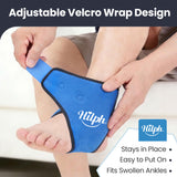 Hilph Attelle glace cheville avec velcro pour un maintien sûr.
