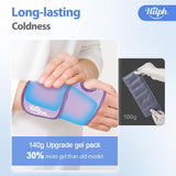 Hilph attelle poignet glace violet montrant le montage pratique et le maintien.