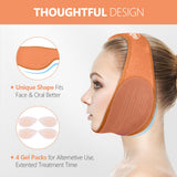 Hilph bande mâchoire lavable orange: maintien ajusté et usage hygiénique.