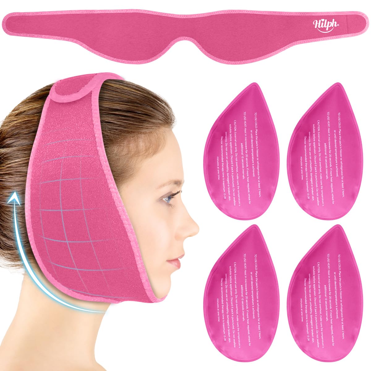 Hilph bandeau-visage-elastique pour un refroidissement du visage