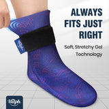 Hilph chaussette gel pied application mains libres avec Velcro