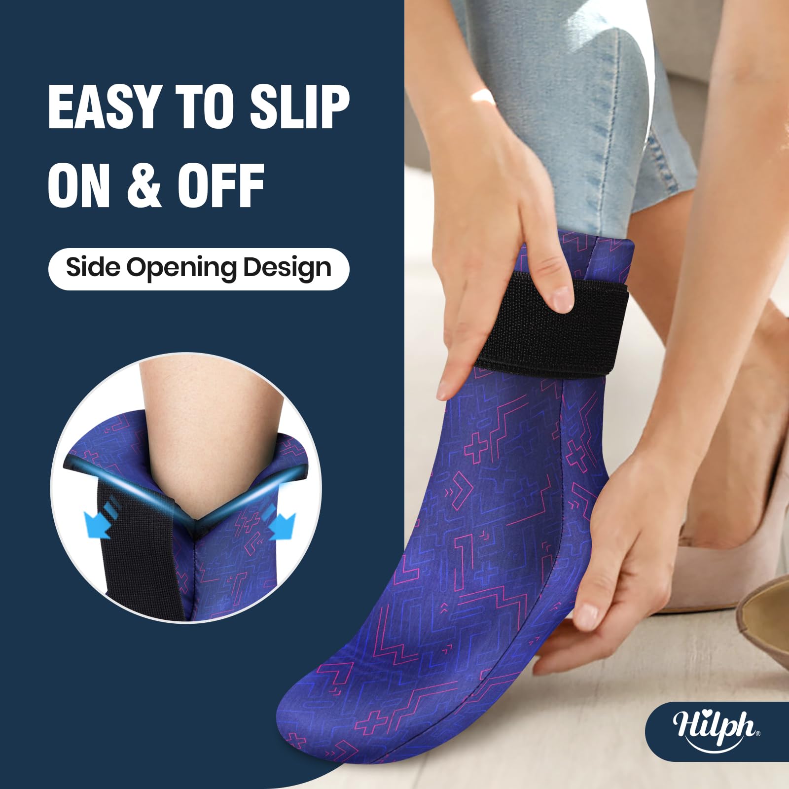 Hilph chaussette gel pied taille universelle adaptée à la plupart des pieds