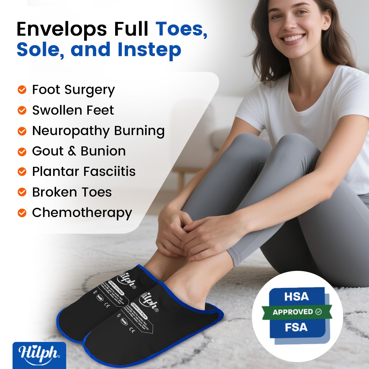 Hilph chaussons glace pied enfiler facile: accessibilité pour tous.