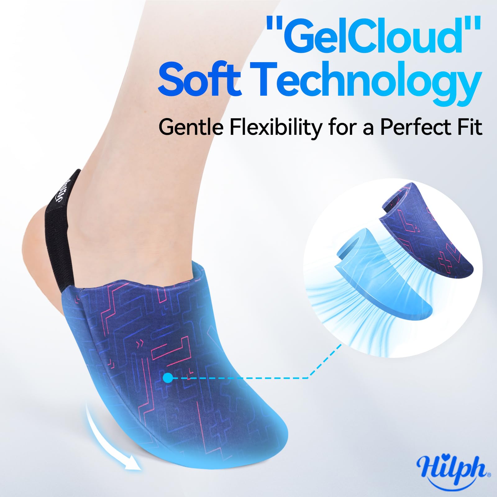 Hilph compresse gel-orteils, gel doux qui épouse les contours des orteils.