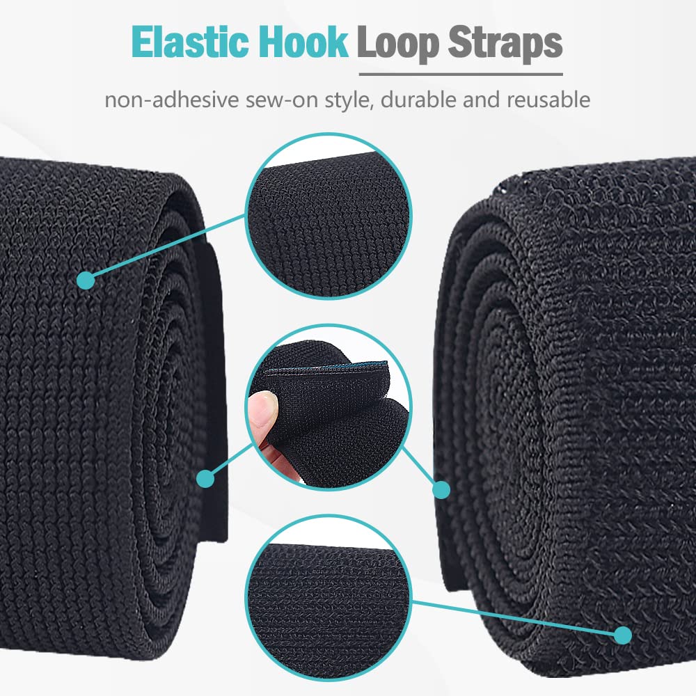 Hilph crochets et boucles élastiques illustrés pour fixation sûre et réutilisable