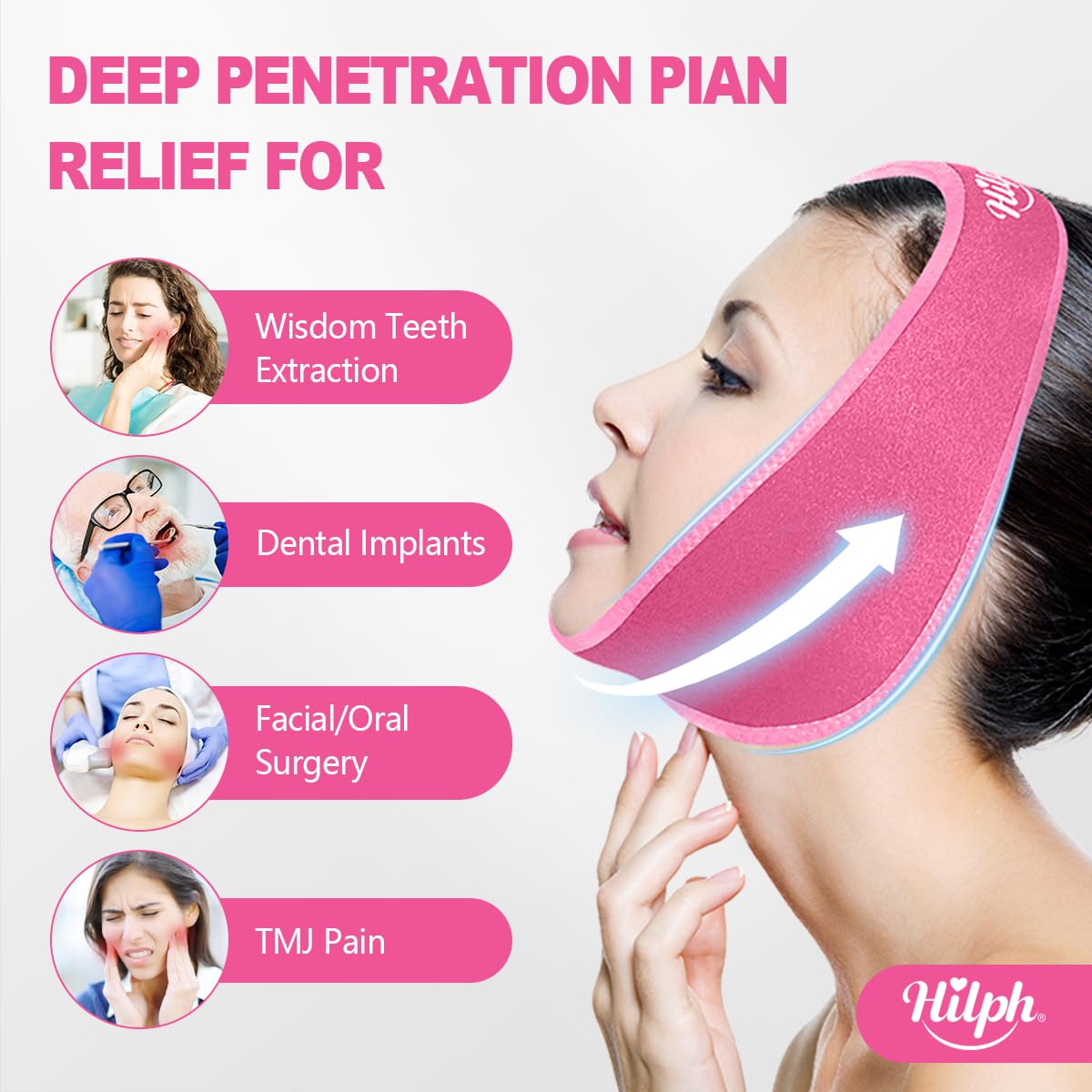 Hilph fermeture-velcro-reglable pour le visage, ajustement personnalisé