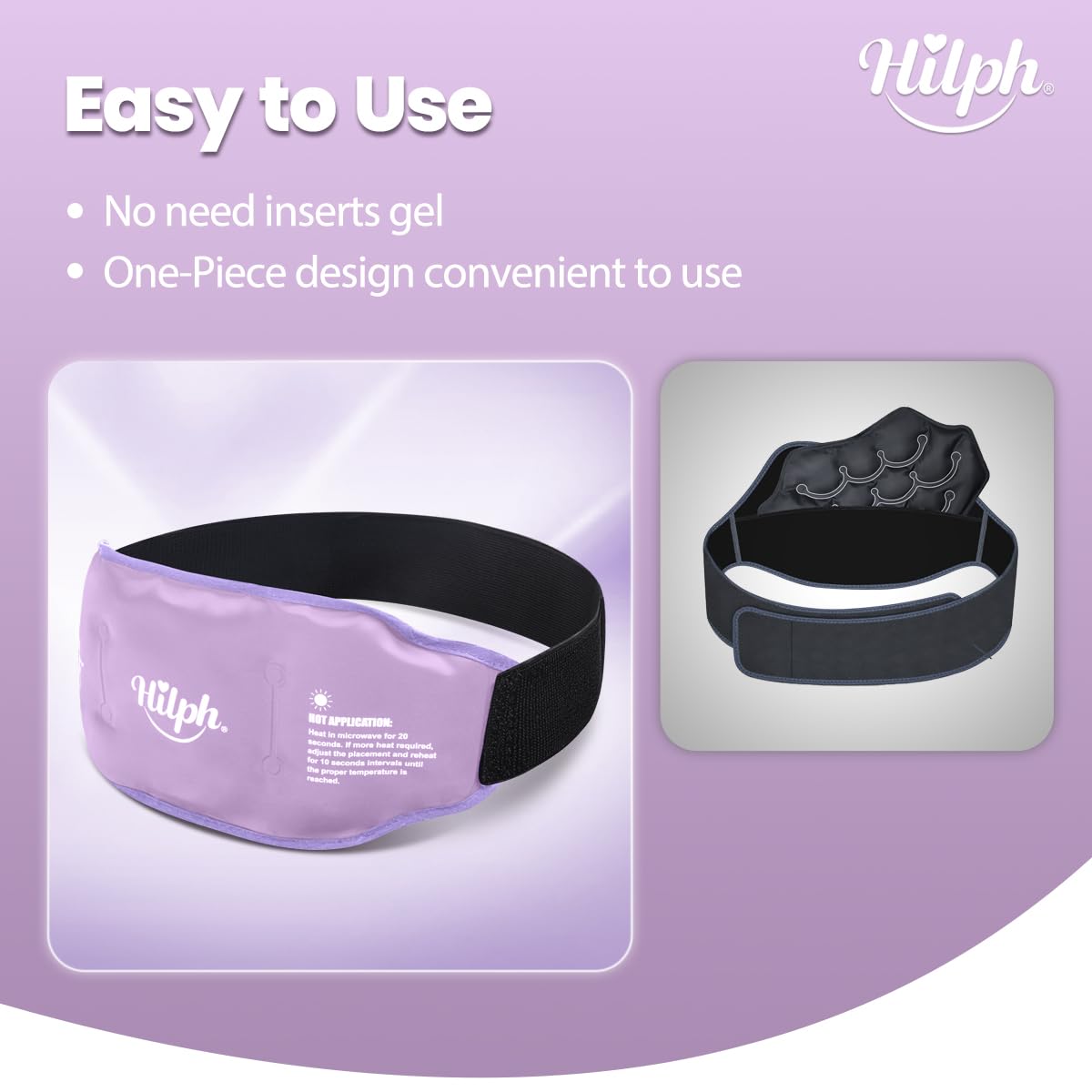 Hilph gel doux s'adapte au dos pour un confort durable.