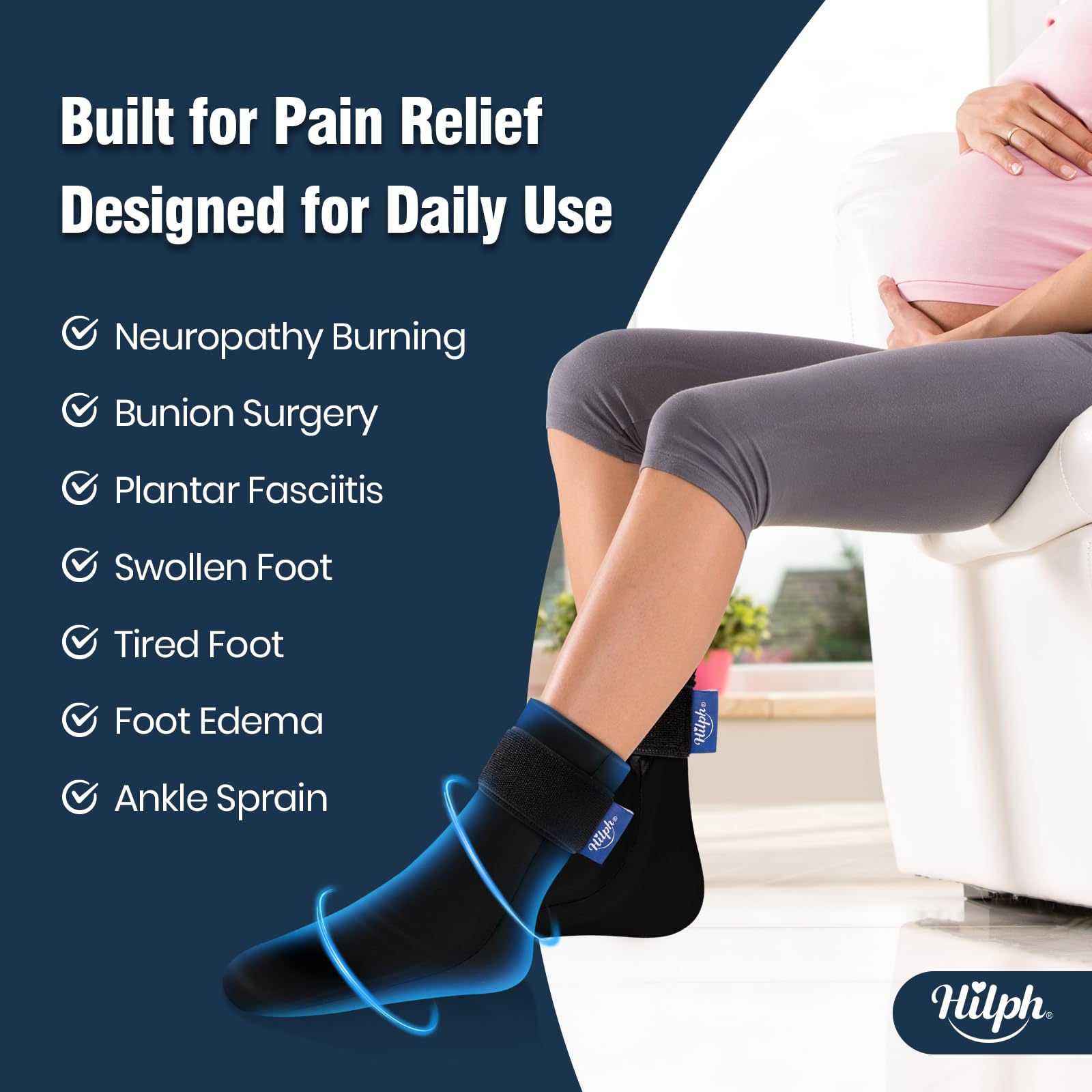 Hilph gel flexible pied après congélation reste confortable.