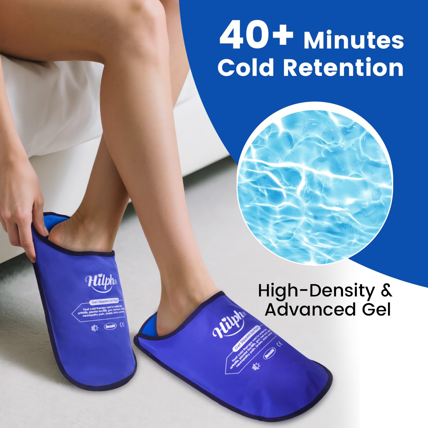Hilph gel medical flexible pantoufle: gel médical flexible qui reste souple après congélation.