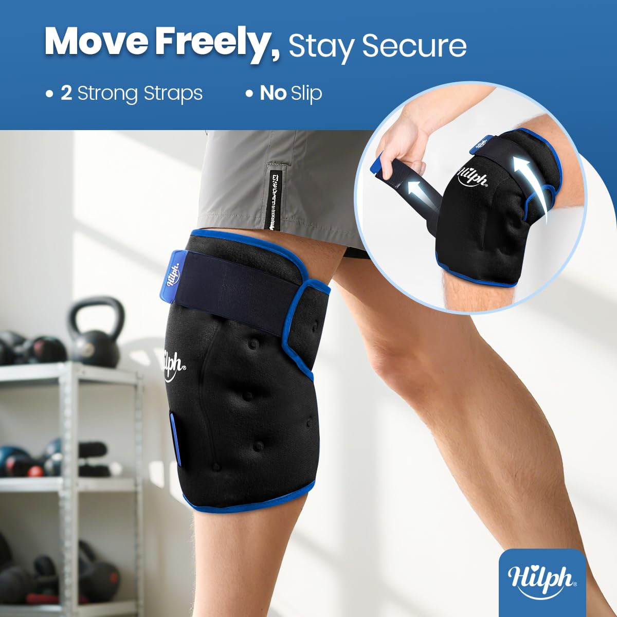 Hilph Genou Attache Reglable Velcro : maintien sûr sans contraintes.