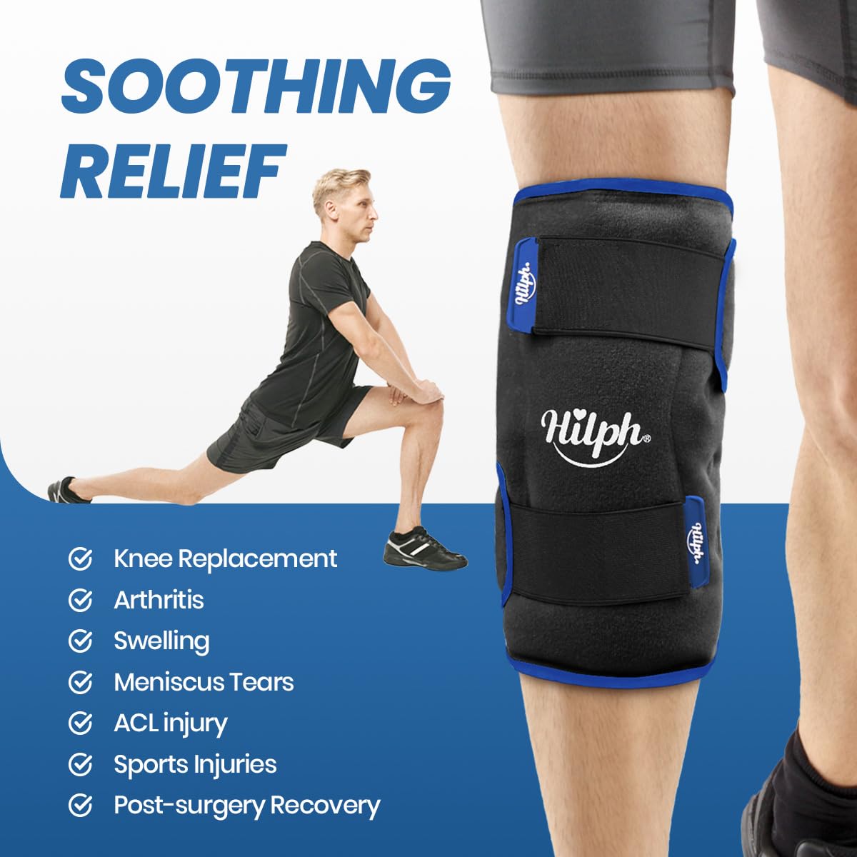 Hilph Genou Relief Glace Rapide : refroidissement ciblé pour une récupération potentiellement plus douce.