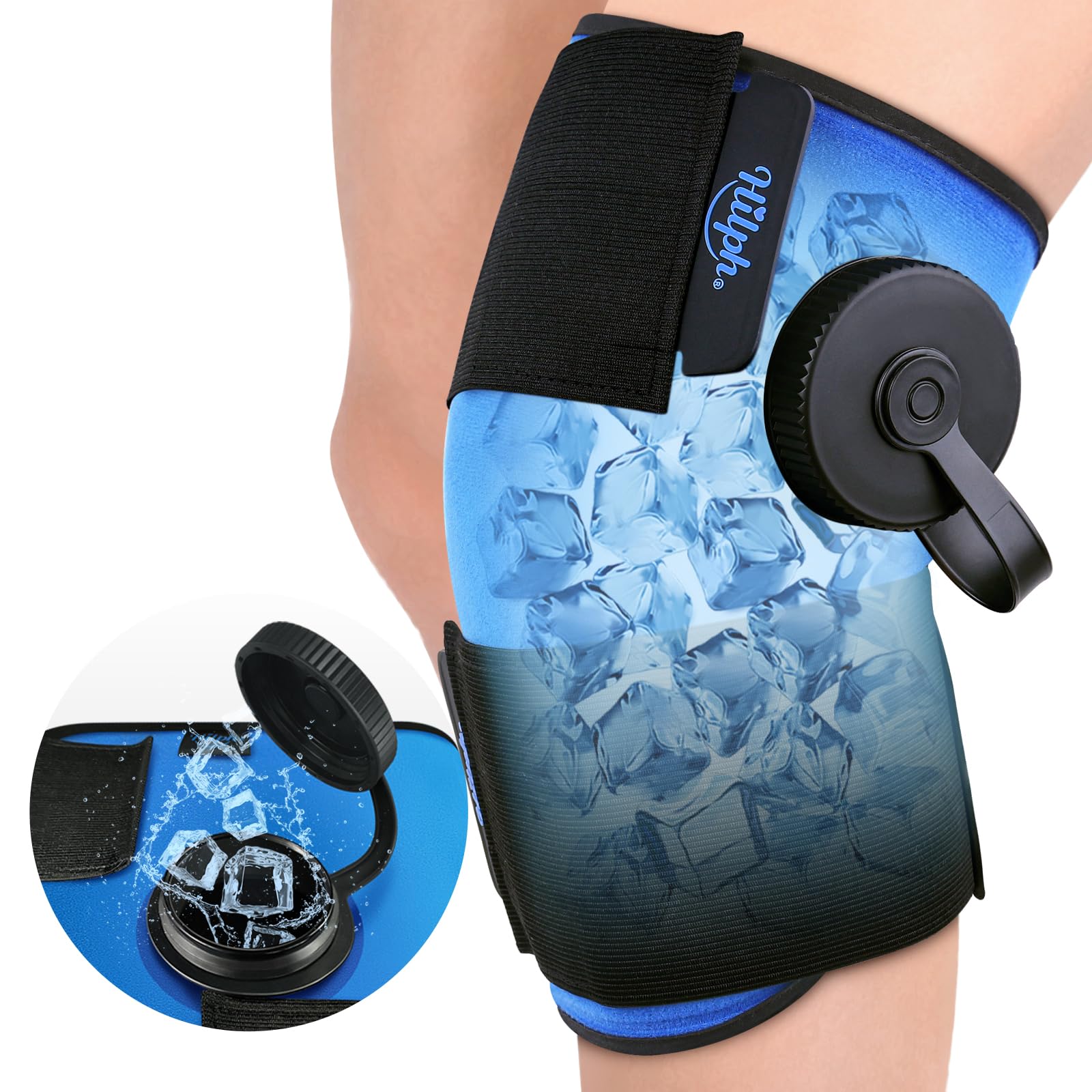 Hilph Genou Sac Glace Remplissable, refroidissement ciblé et pratique.