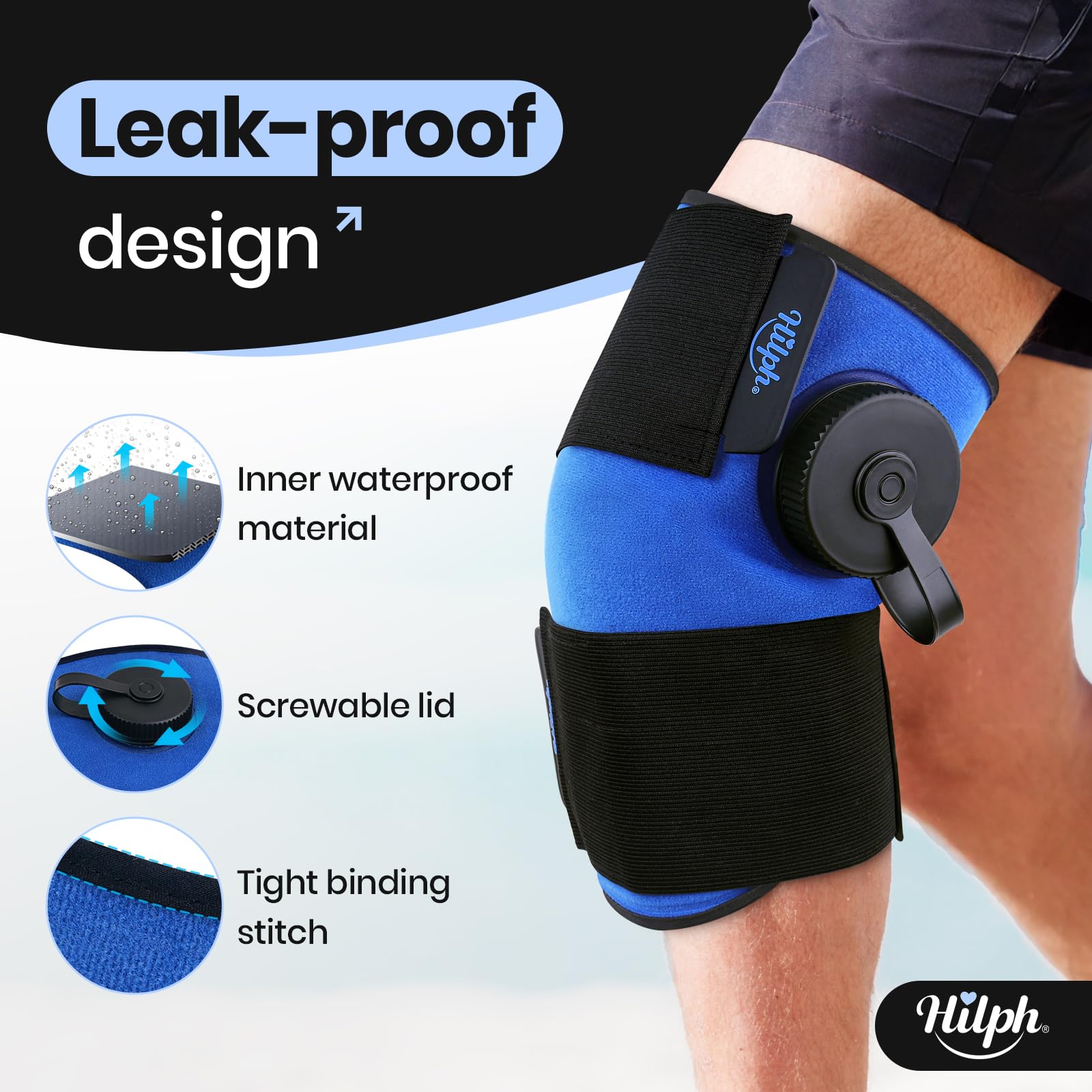 Hilph Genou Utilisation en Déplacement, idéal pour sport et voyage.