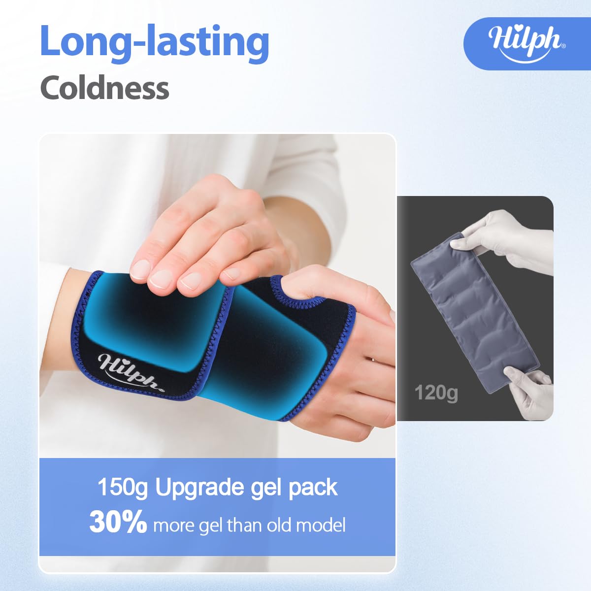 Hilph poignet attache reglable bande auto-agrippante pour maintien personnalisé.