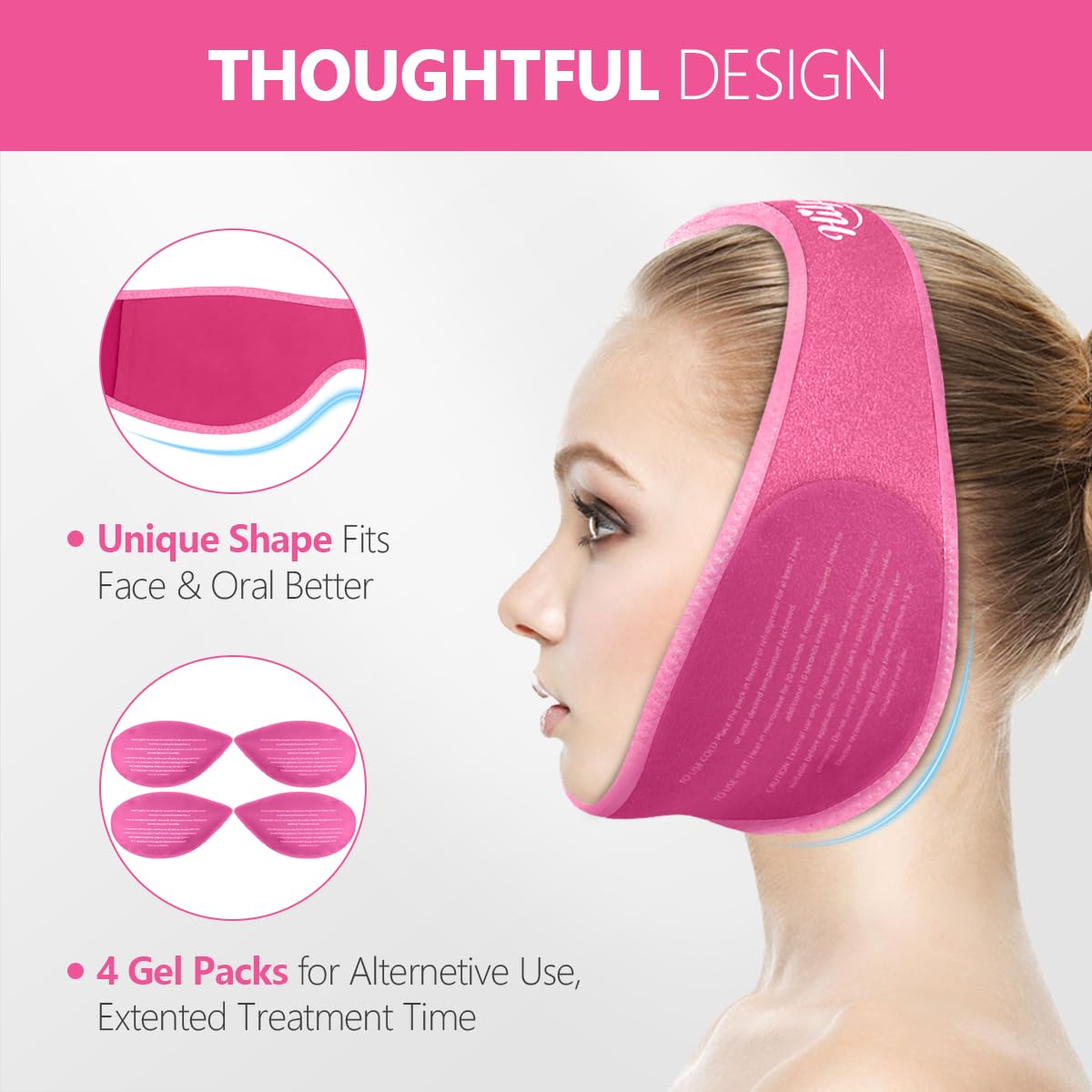 Hilph quatre-packs-gel-grands-etanches pour thérapie continue du visage