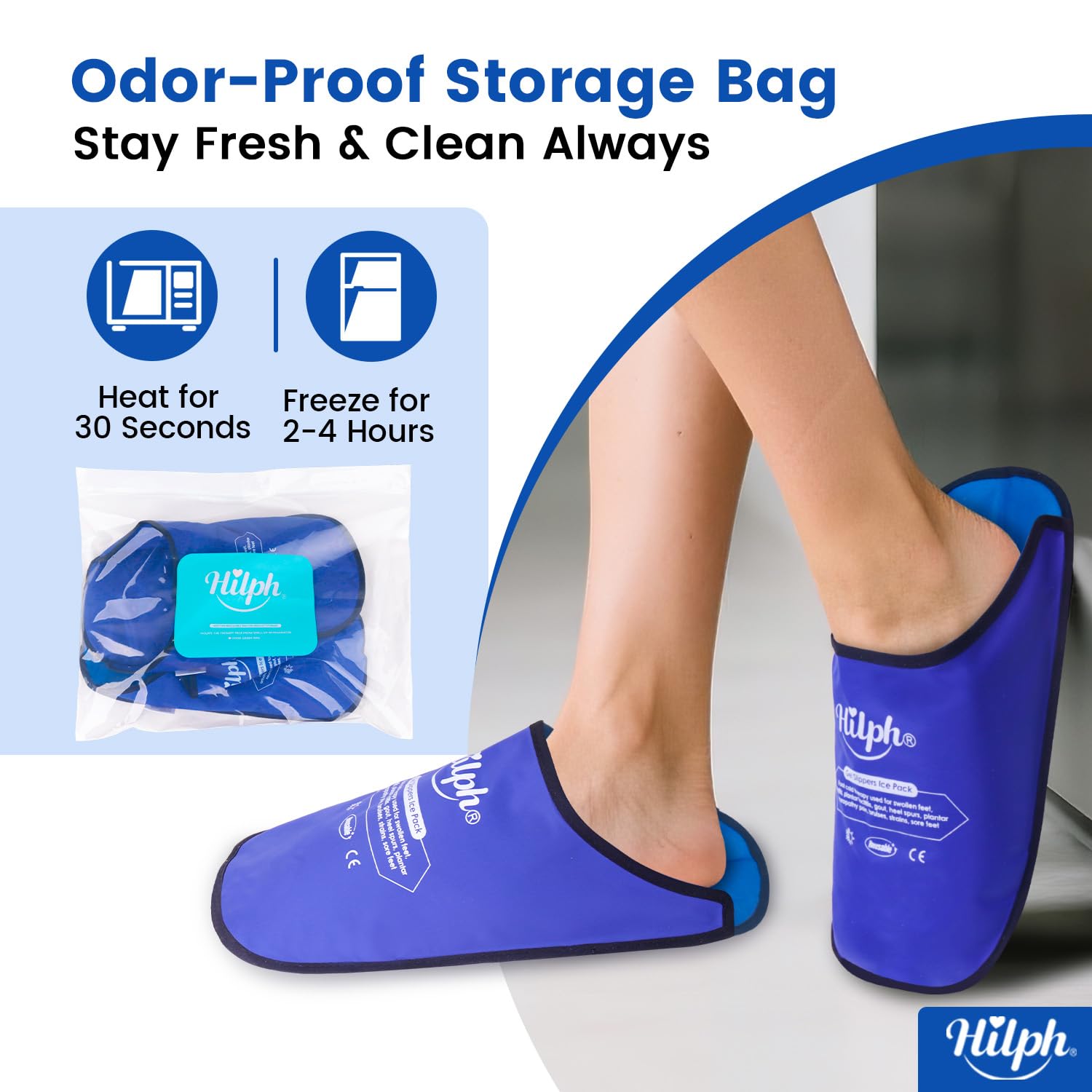 Hilph usage polyvalent pantoufles glace: peut être utilisée jour et nuit après debout toute la journée.