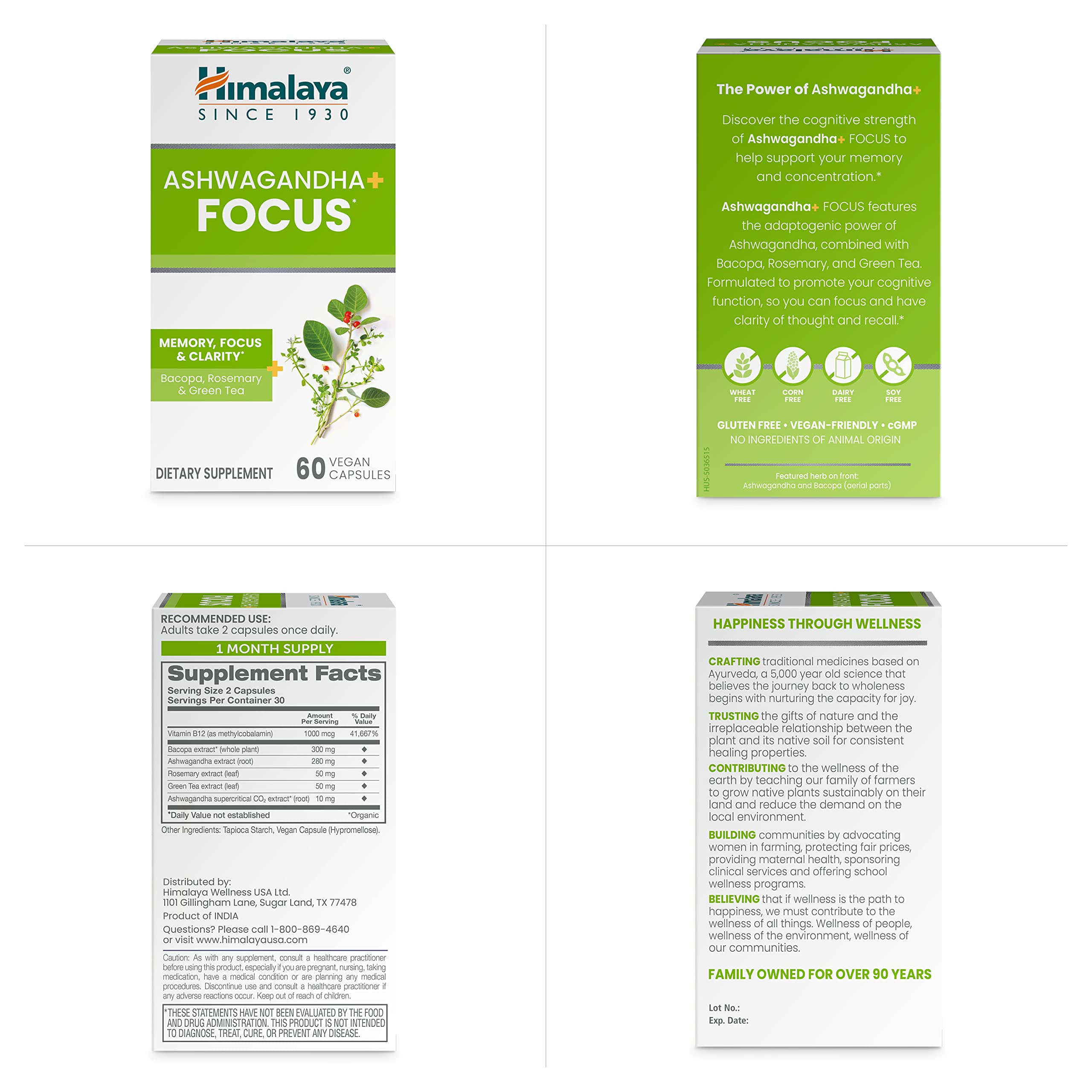 Himalaya Ashwagandha Focus : marque familiale avec plus de 90 ans d'expertise naturelle.
