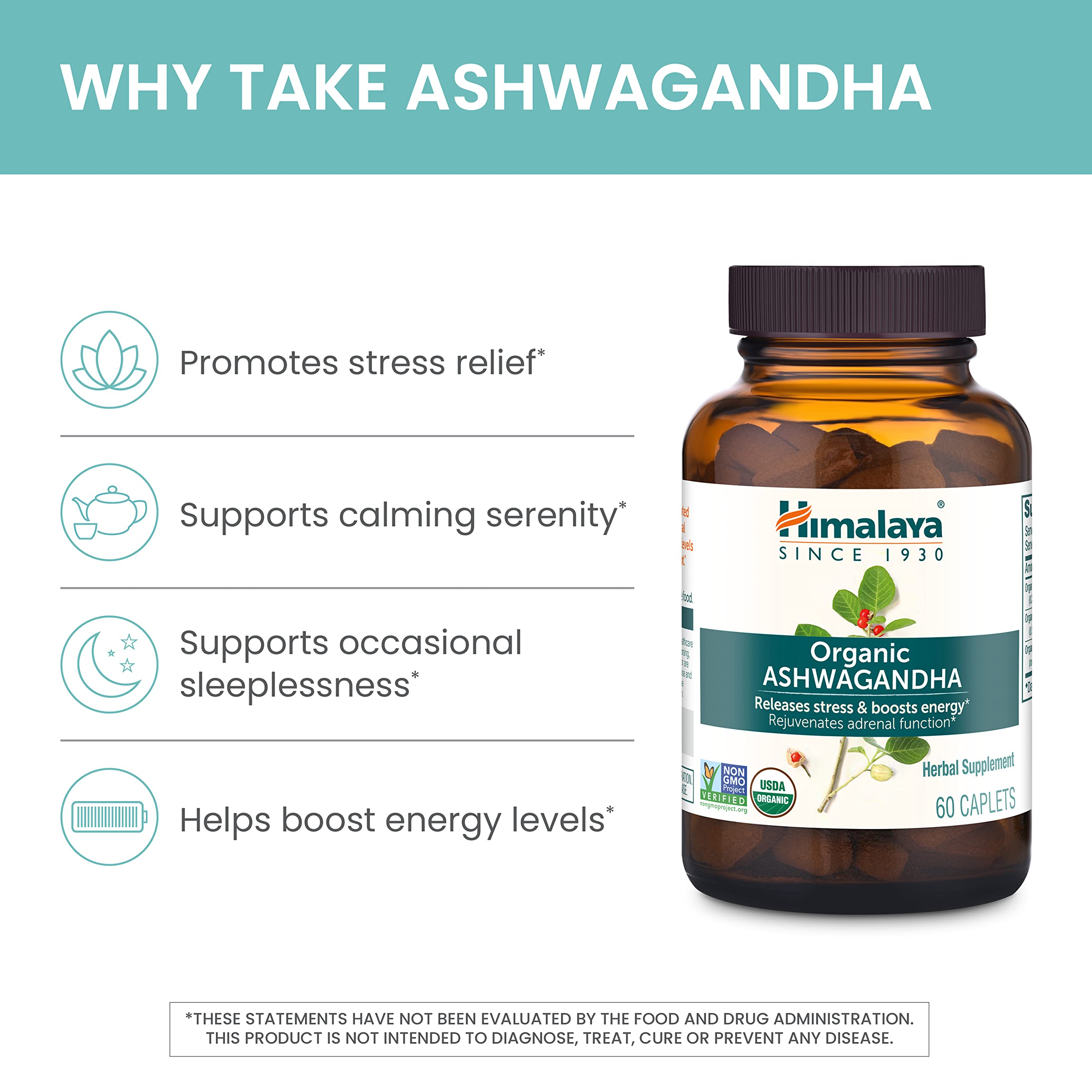 Poudre de racine Ashwagandha dans le produit Himalaya.