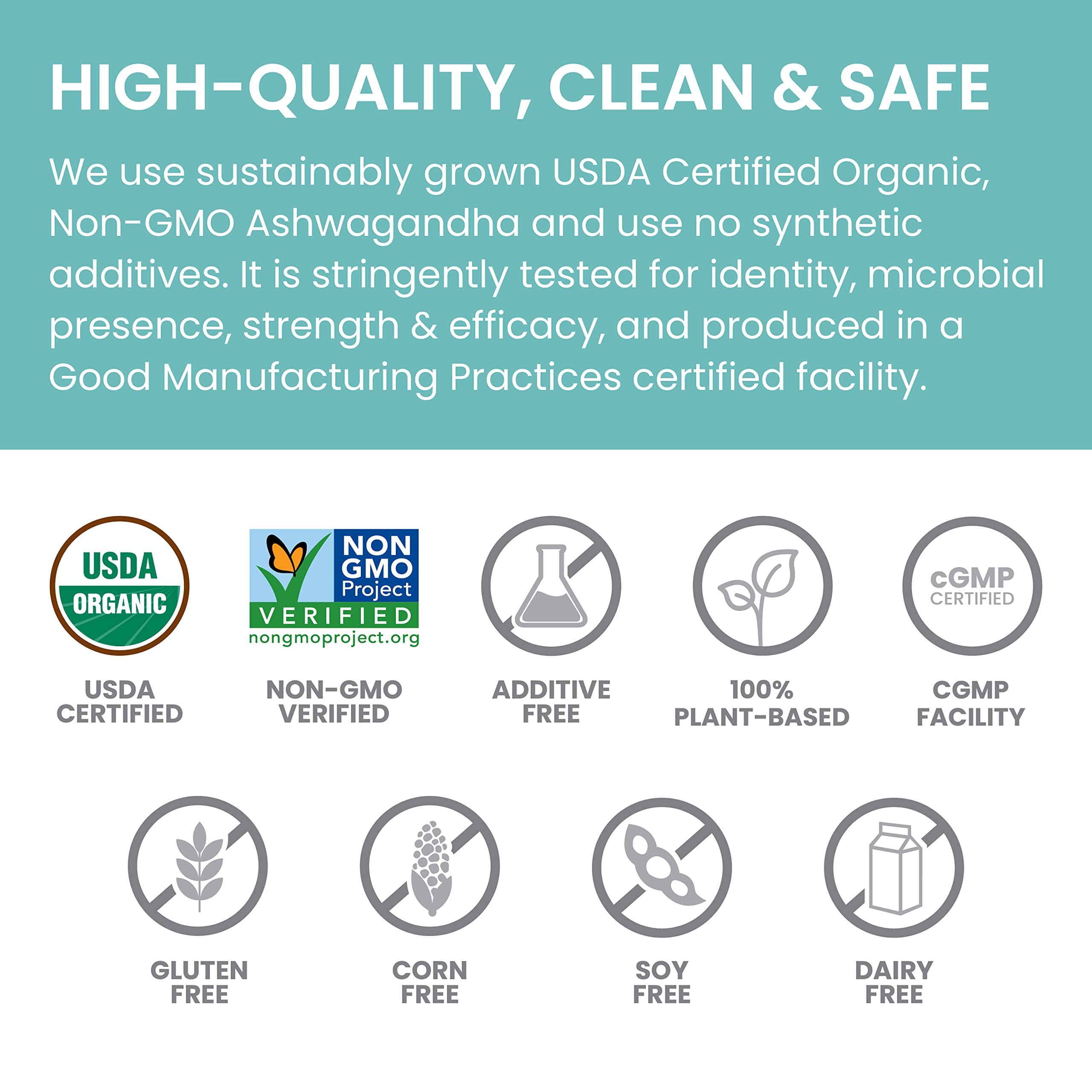 Himalaya Ashwagandha: formulation vegan sans OGM et sans gluten.
