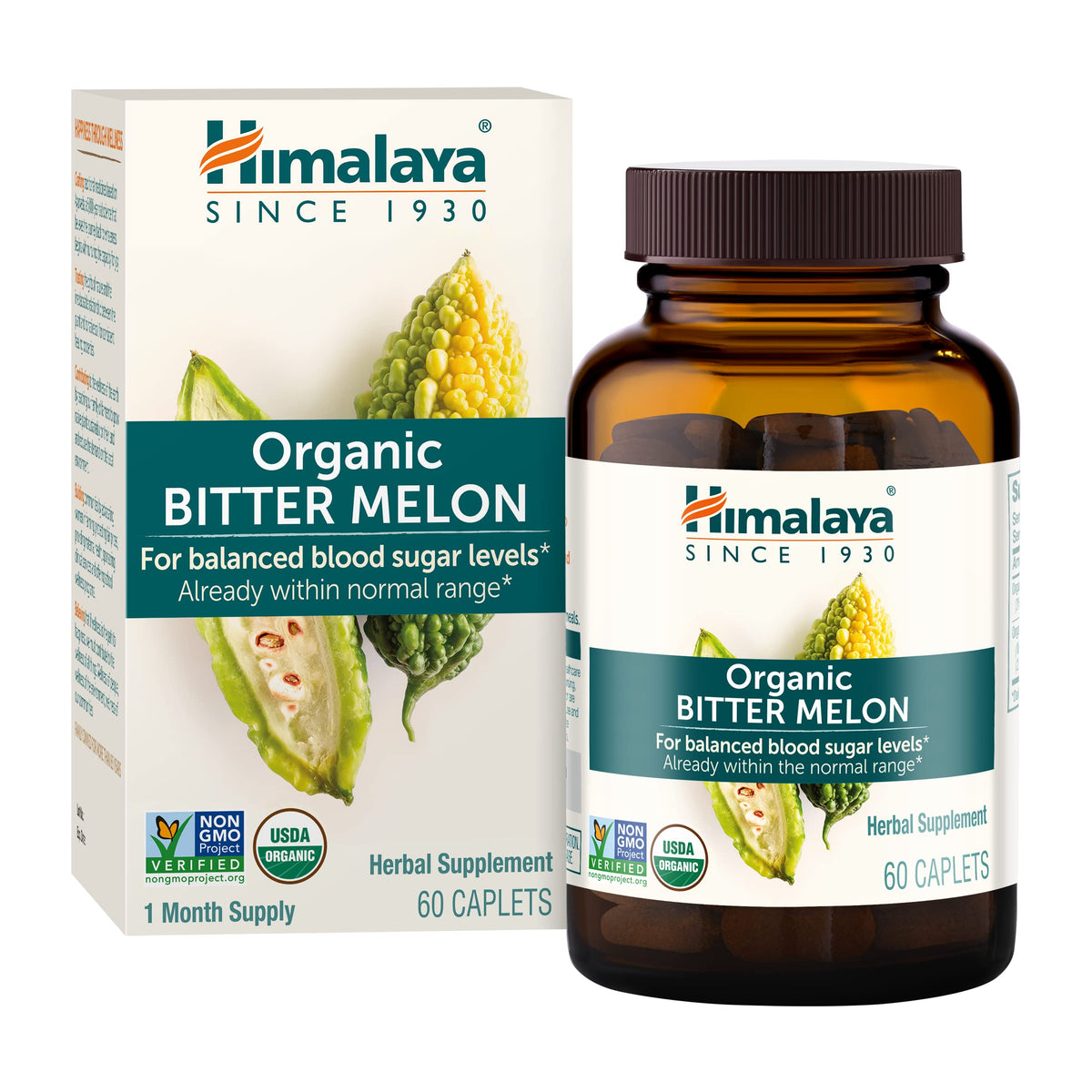 Capsules Himalaya Bitter Melon dans une bouteille, pratique pour une utilisation quotidienne.