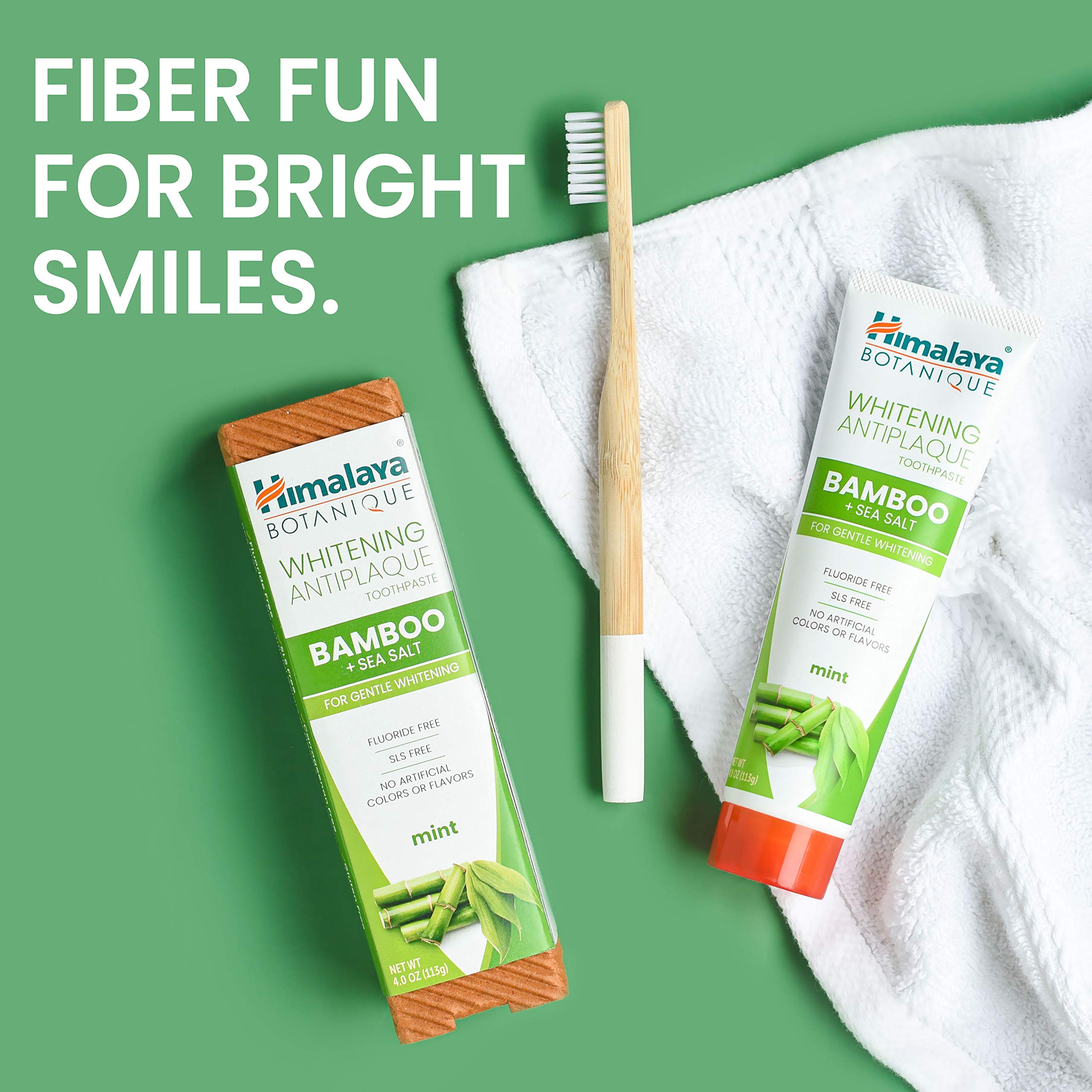 Texture mousse menthe du dentifrice Himalaya Botanique