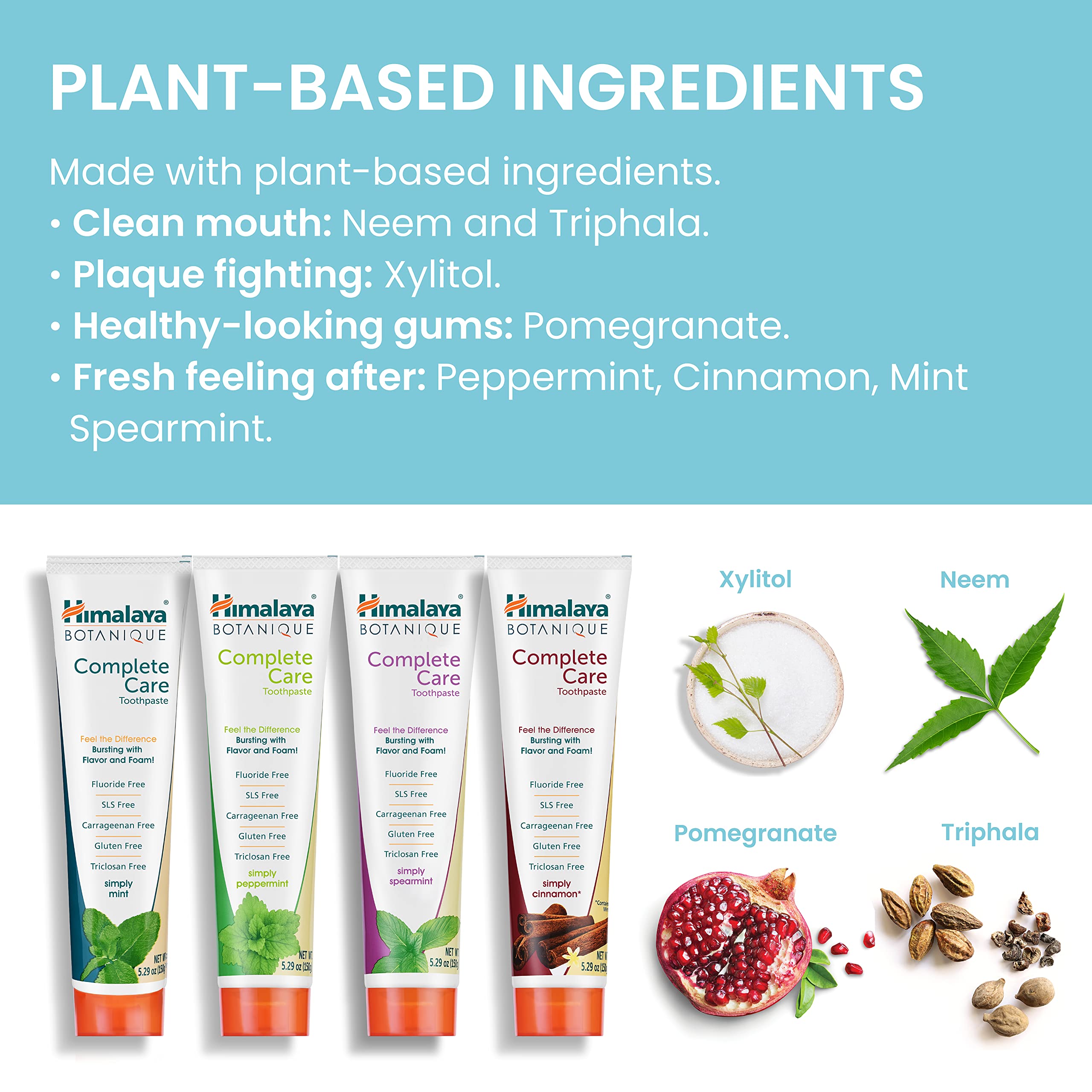 Himalaya Botanique Complete Care, testée sans cruauté animale, soin quotidien.