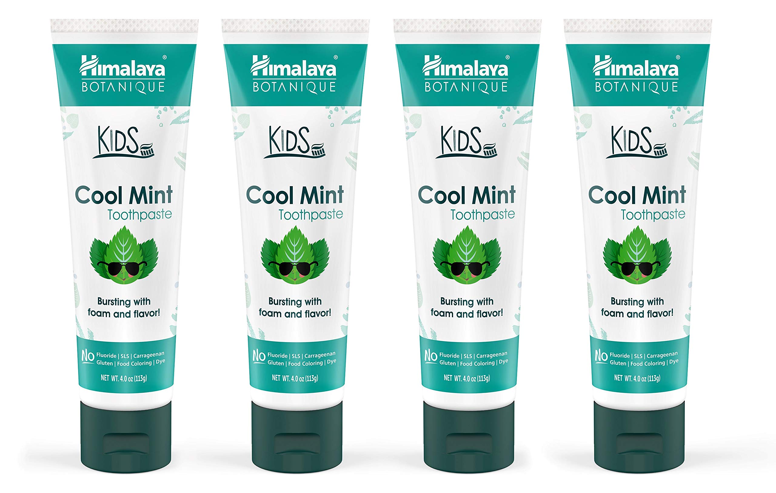 Himalaya Botanique dentifrice enfant menthe fraîche, brossage doux et agréable.