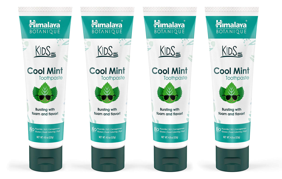 Himalaya Botanique dentifrice enfant menthe fraîche, brossage doux et agréable.