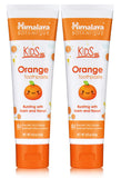 Dentifrice Himalaya Botanique pour enfants, tube orange, favorise un brossage doux et agréable.