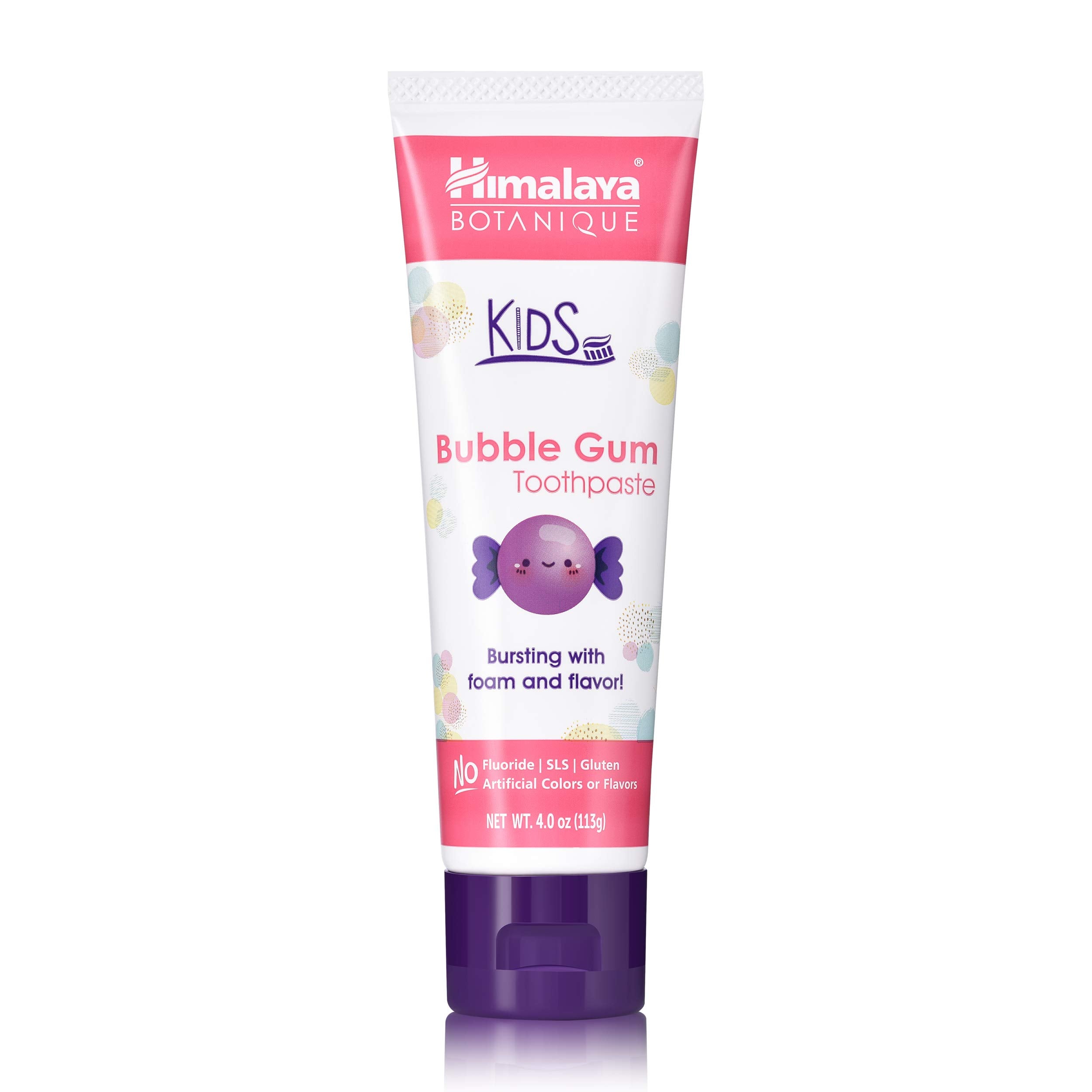 Dentifrice Himalaya Botanique pour enfants en tube montrant douceur et soin buccal