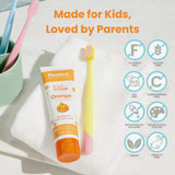 Dentifrice Himalaya Botanique enfants orange; parfum léger et agréable.