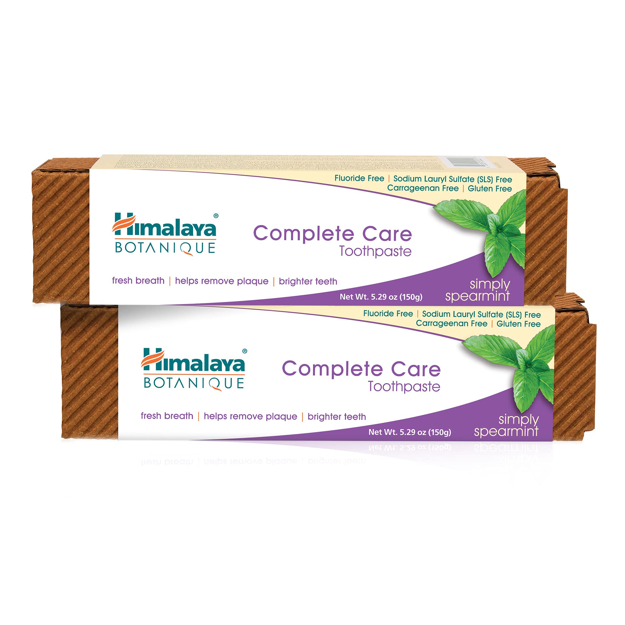 Dentifrice Himalaya Botanique menthe poivrée en bouteille pour haleine fraîche.