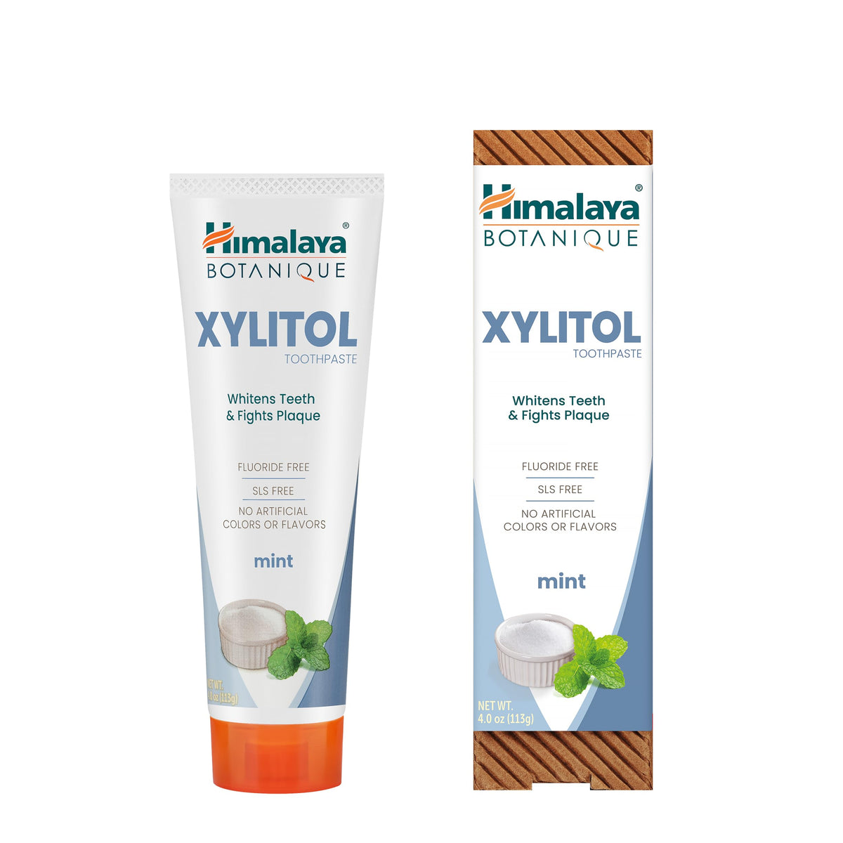 Dentifrice Himalaya Botanique Menthe - tube emballage, fraîcheur durable après brossage.