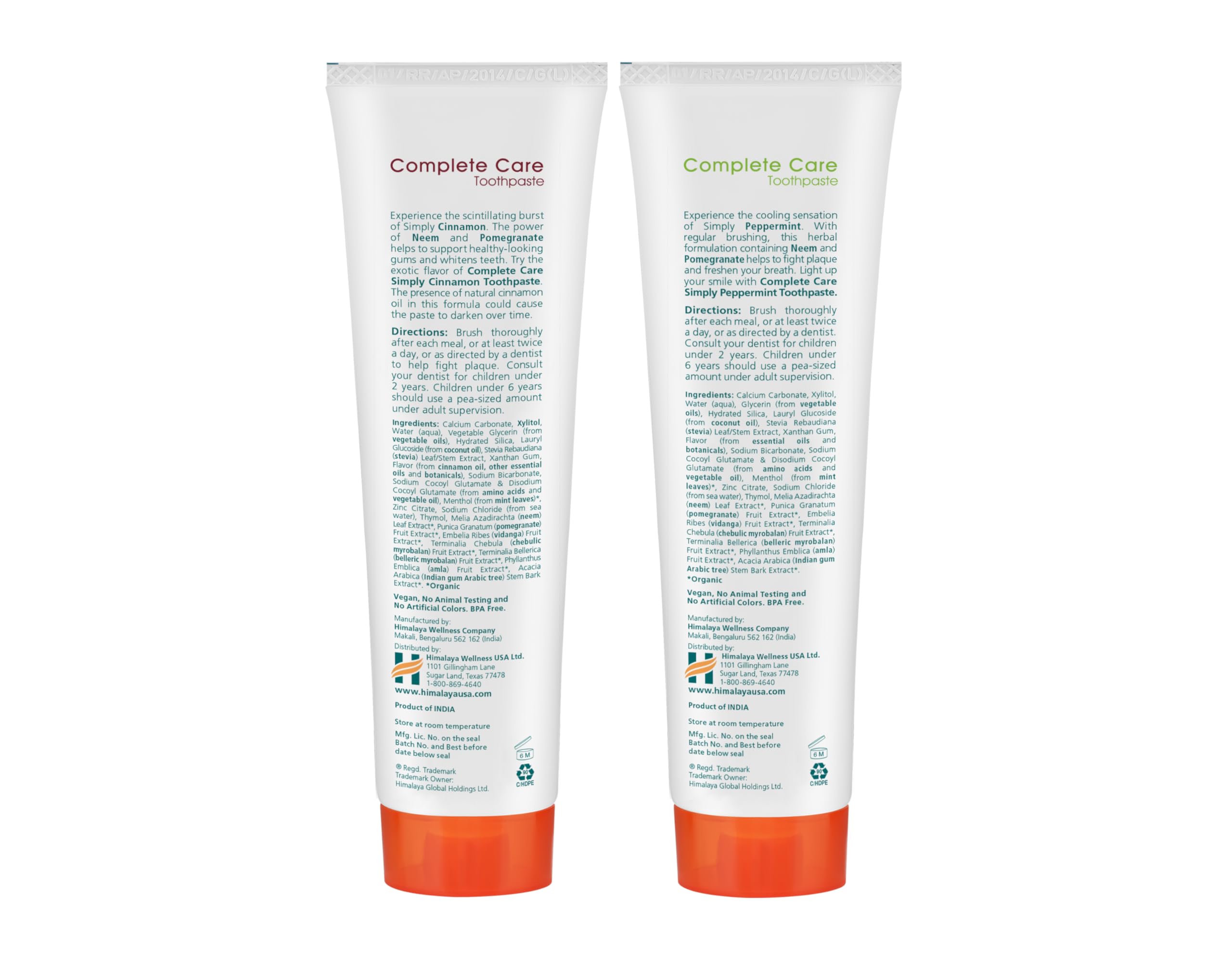 Dentifrice Himalaya Botanique mousse douce pour un nettoyage en profondeur.
