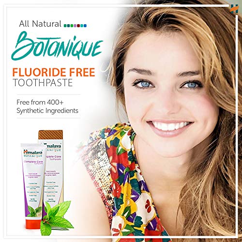 Mentions sans fluorure et sans SLS sur l’étiquette d’Himalaya Botanique.