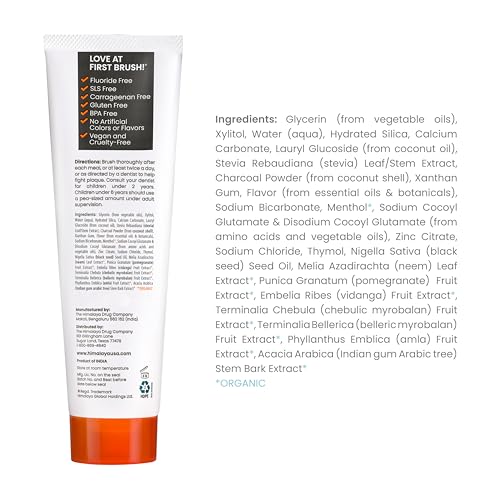 Dentifrice Himalaya Botanique sans fluorure, formule douce pour un usage quotidien.