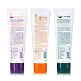 Himalaya Botanique Pâte dentifrice enfants Orange, saveur fruitée et sans fluorure.