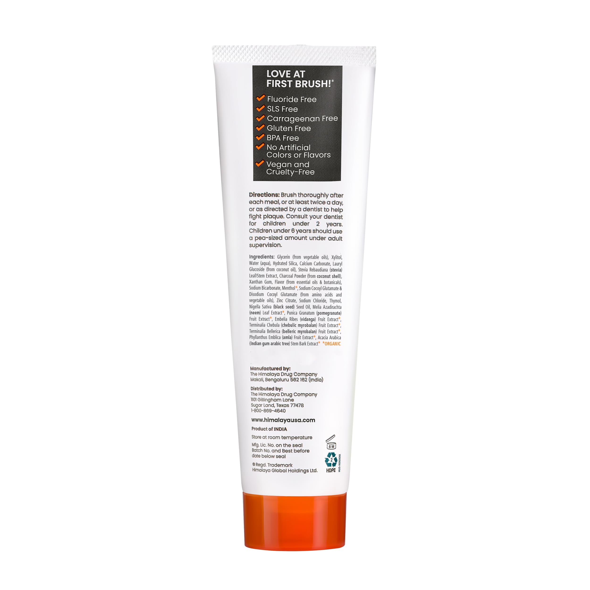 Etiquette Himalaya Botanique dentifrice blanchissant routine naturelle