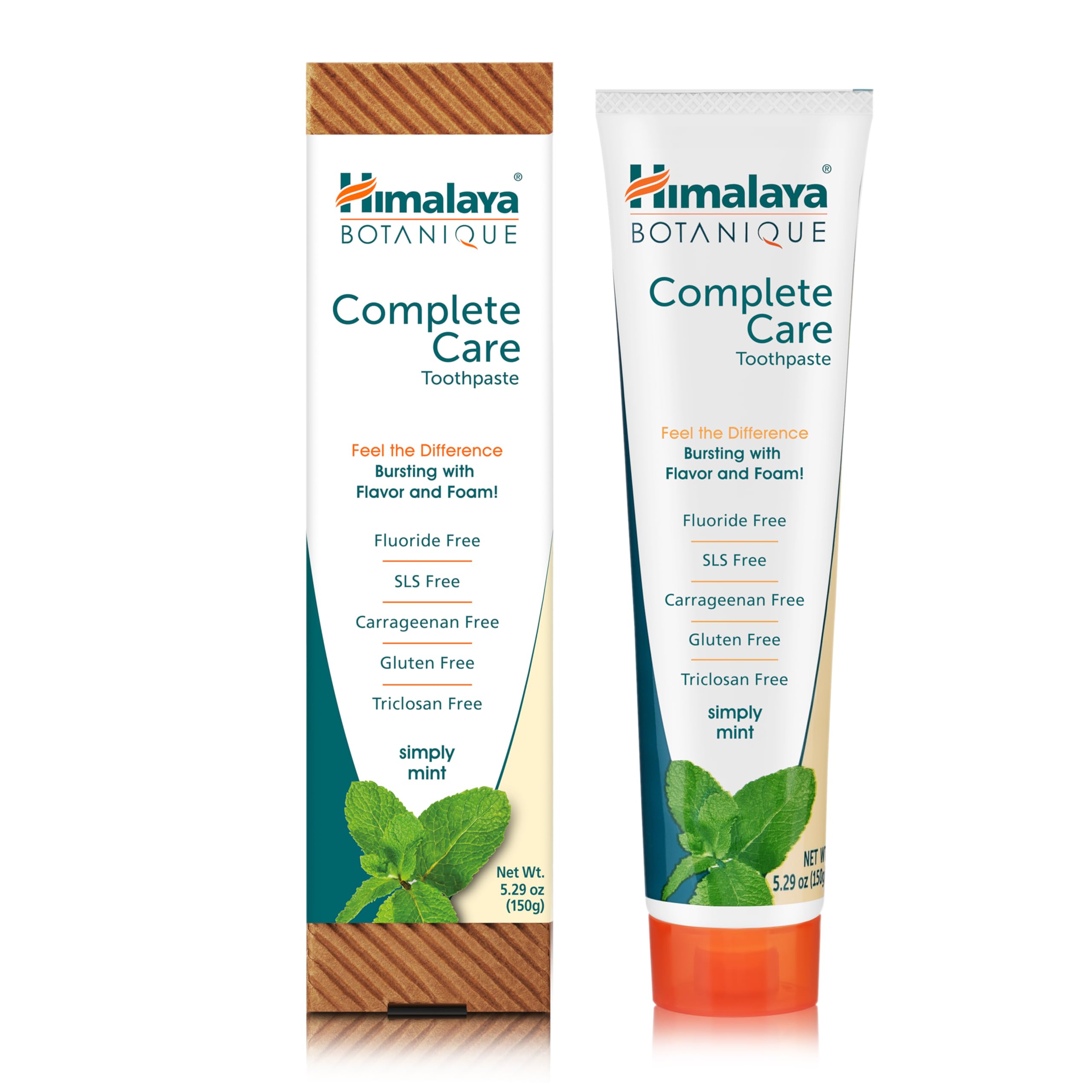Pâte mousseuse Himalaya Botanique à la menthe, propreté après brossage