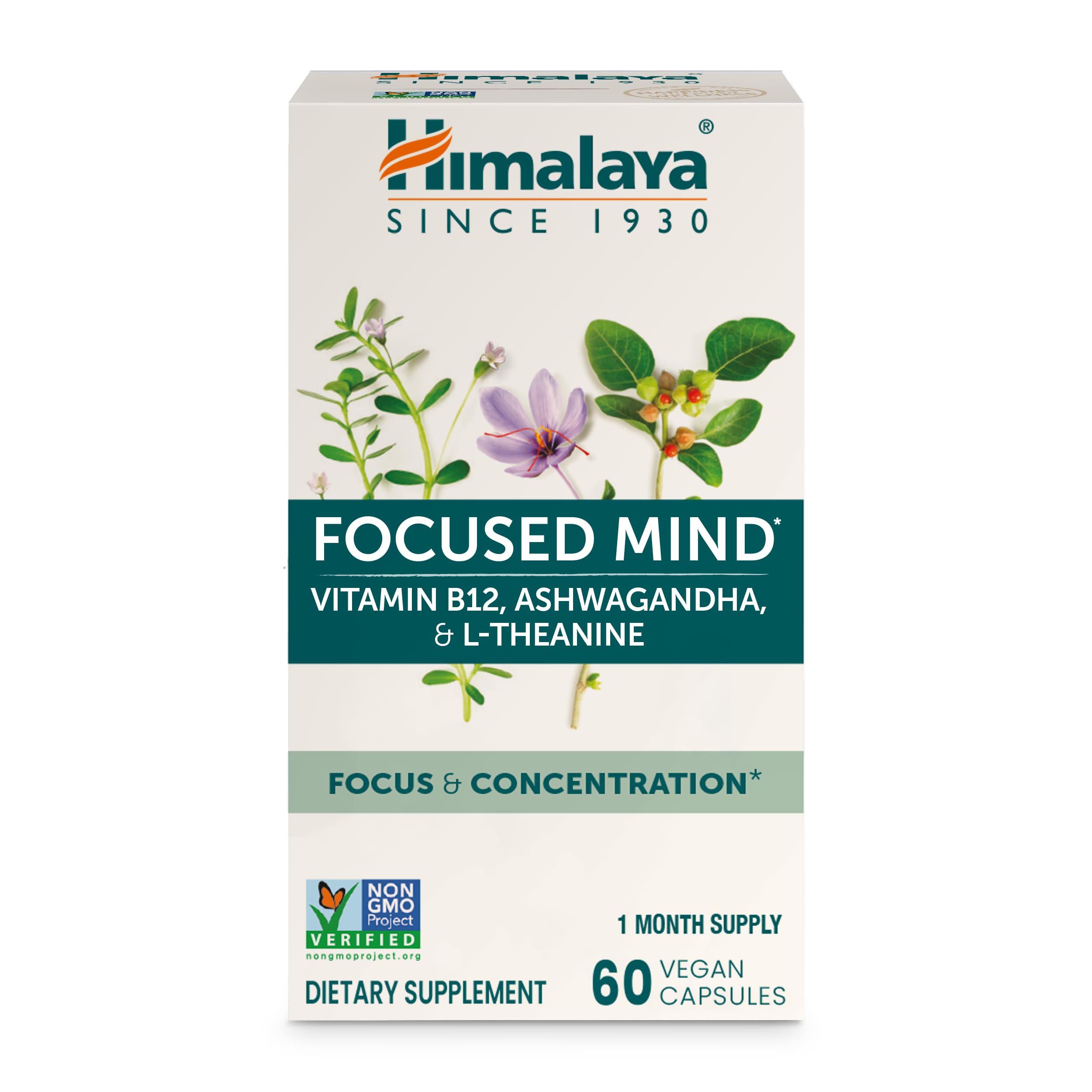 Himalaya Focused Mind: boîte de capsules prête à la concentration au quotidien.