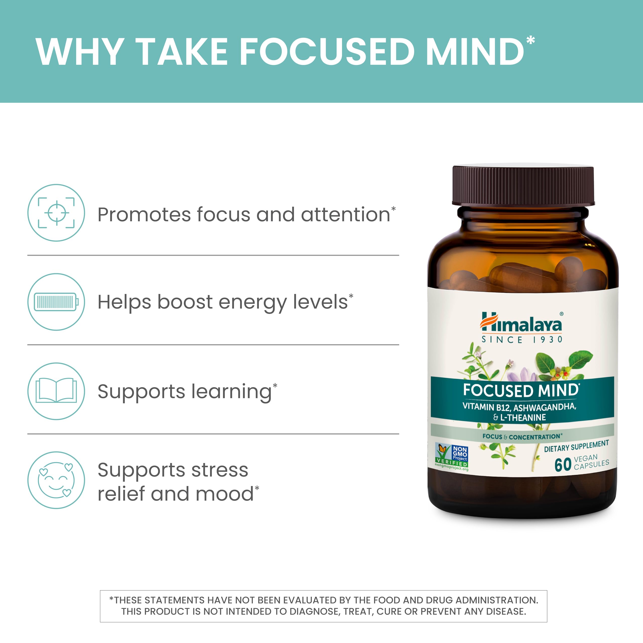 Himalaya Focused Mind: gélules véganes faciles à avaler.