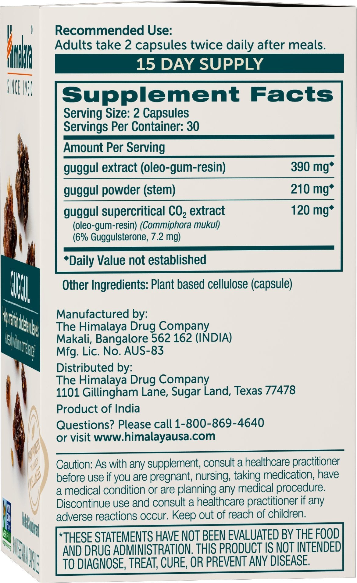 Paquets Himalaya Guggul 2-paquets, solution durable.