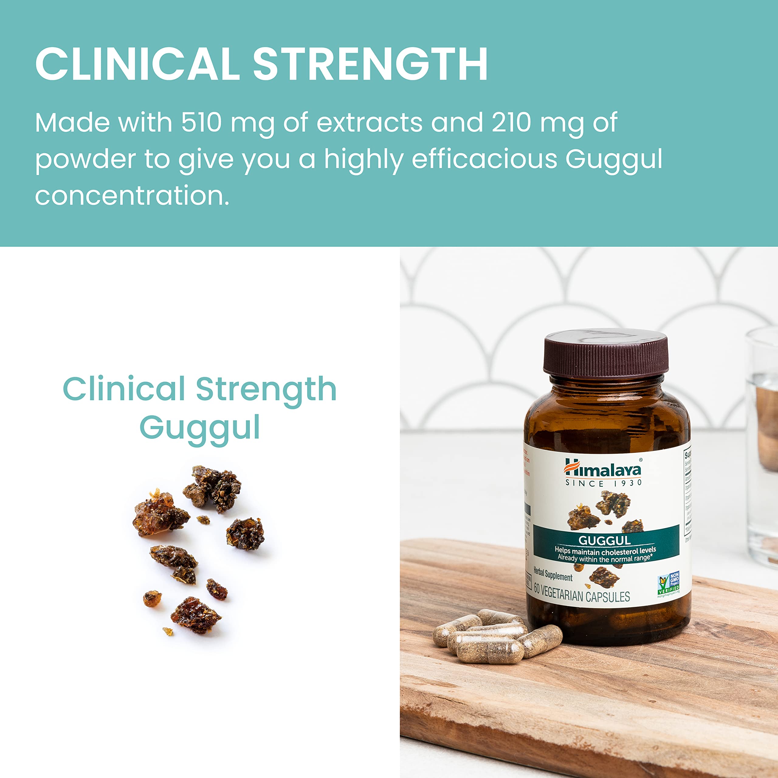 Himalaya Guggul: etiquette lisible et conseils d'utilisation quotidiens.