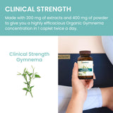 Produit Himalaya Gymnema Sylvestre sans additifs, sans gluten et végan.
